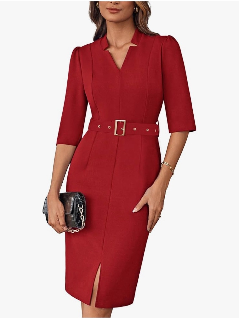 NWT Grace Karin Red Midi Dress